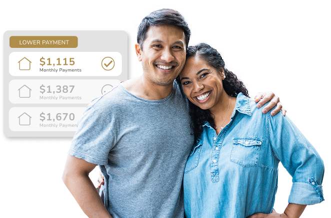 Couple with lower payment chart